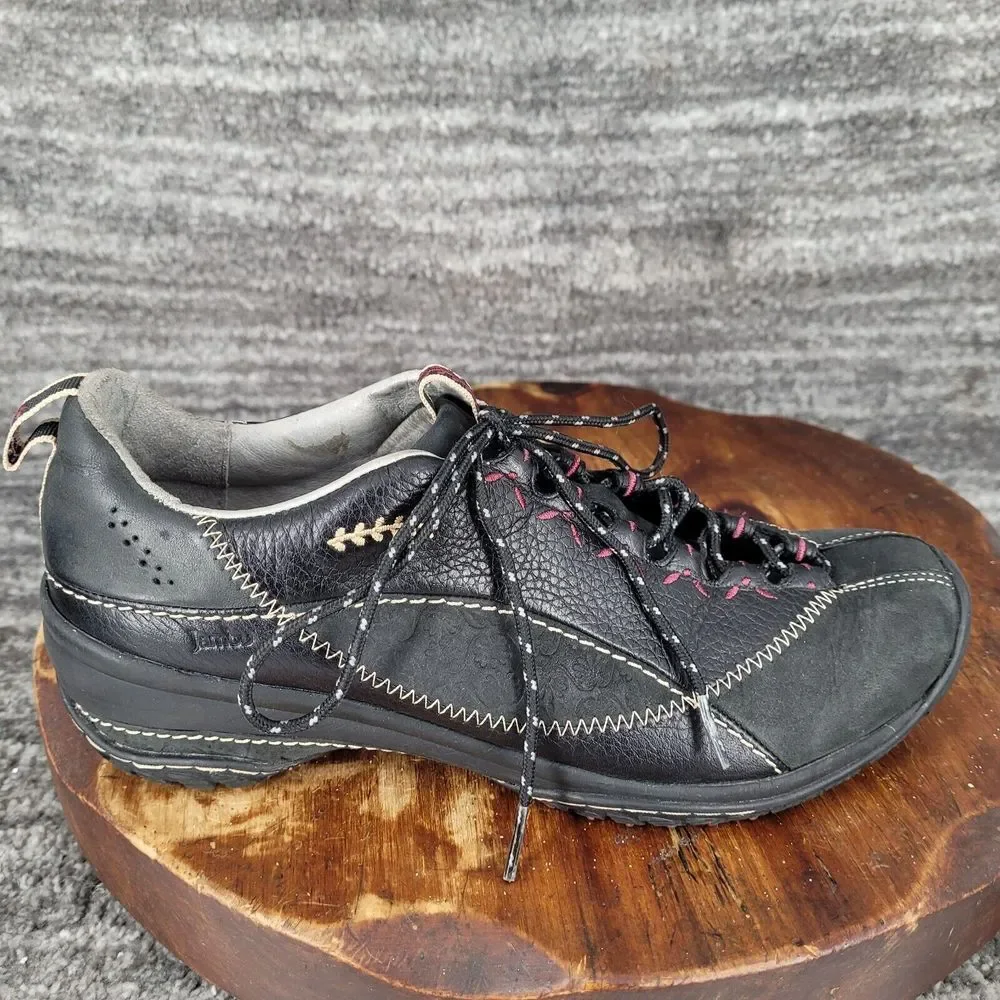 Jambu Women's Andes Sneaker 9.5 Black Leather All Terra Traction‎ Comfort Shoe